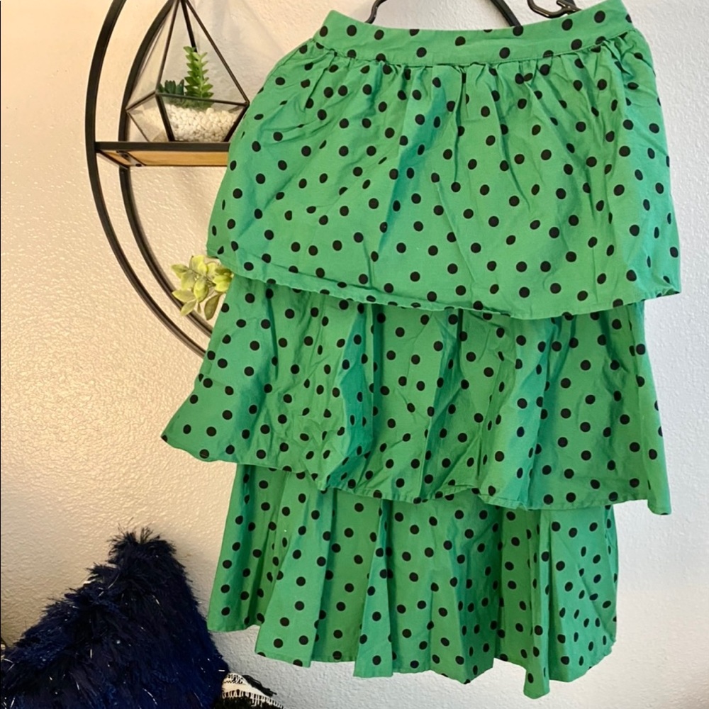 Who What Wear Ruffled Polka Dot Skirt